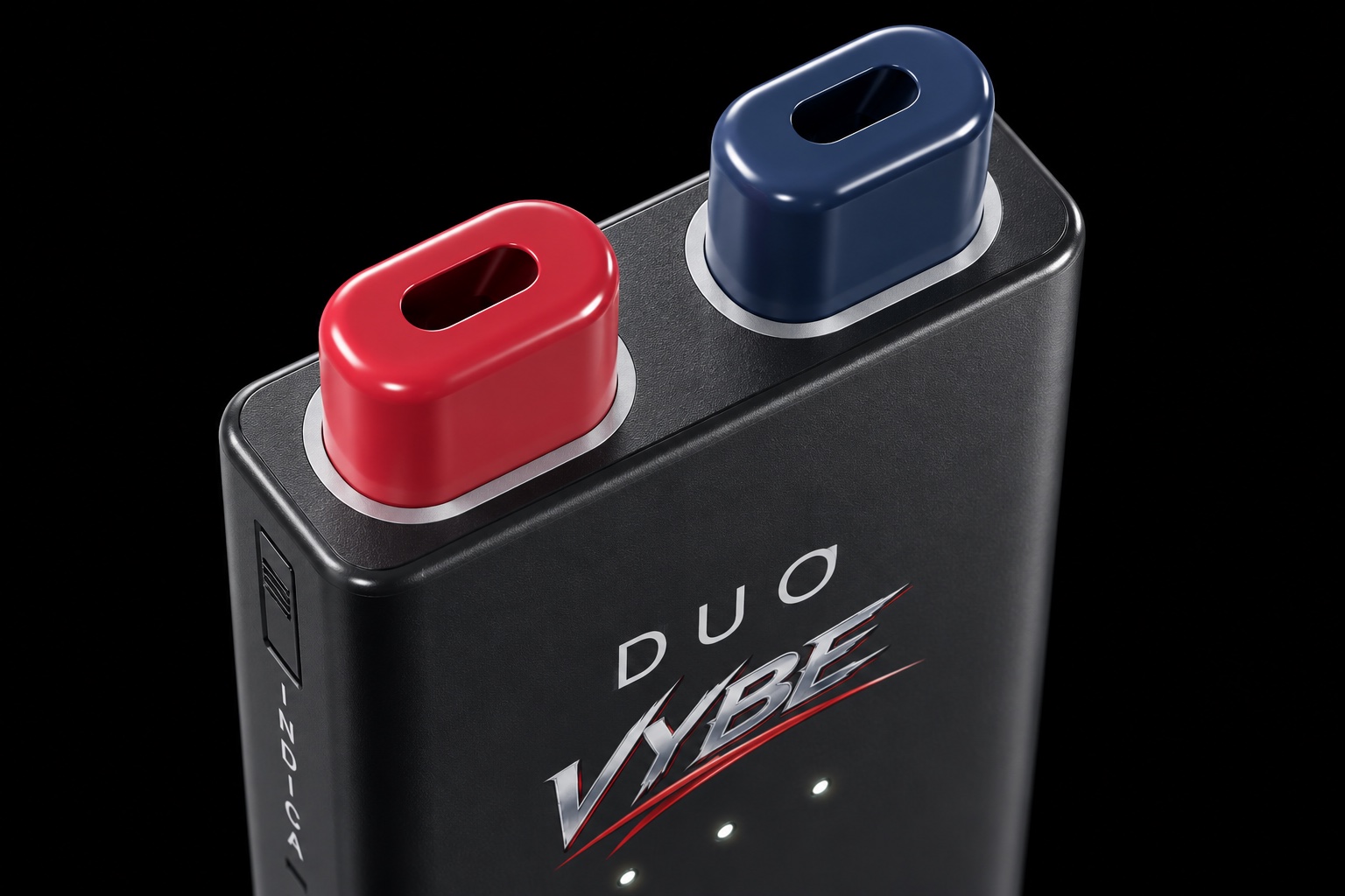 Close-up of DUO VYBE's two separate mouthpieces.